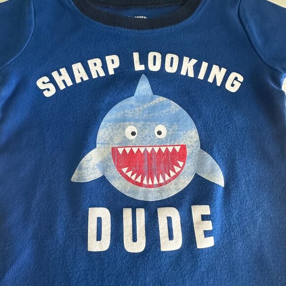 Sharp Looking Dude Shark Graphic Toddler T-Shirt By The Childrens Place 2T Cotto - Picture 3 of 5